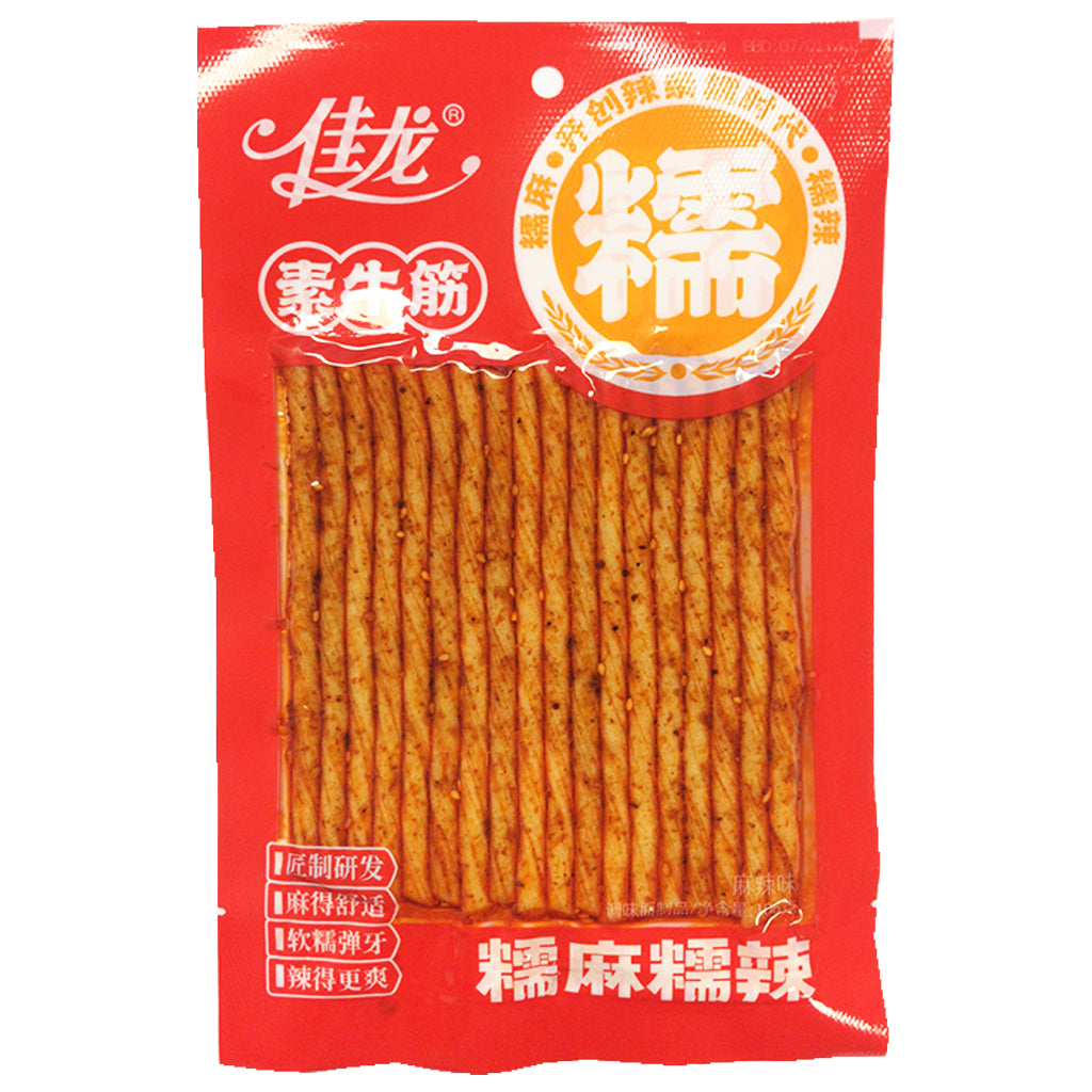 JiaLong Vegetarian Beef Tendo Spicy 106g ~ 佳龙素牛筋 106g