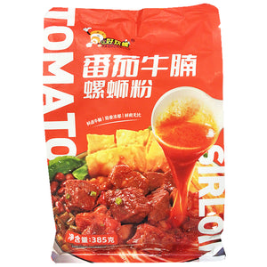 Hao Huan Luo Instant Vermicelli Tomato 385g ~ 好歡螺蕃茄牛腩螺蛳粉 385g