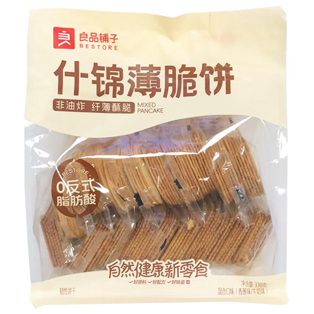 Bestore Mixed Pancake 330g ~ 良品鋪子雜錦薄脆餅 330g