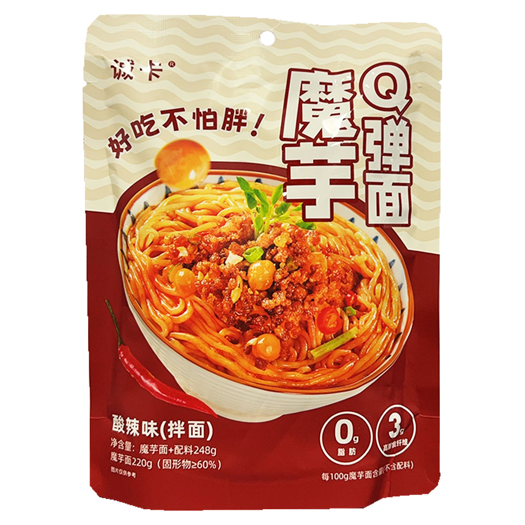 ChengKa Konjac Noodle Hot & Sour 248g ~ 誠卡魔芋Q弹麵酸辣味 248g