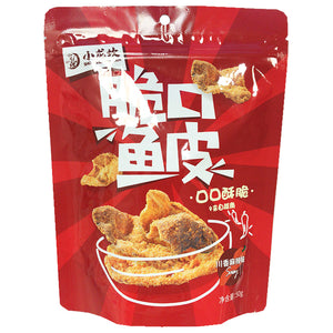 Xiao Long Kan Artificial Fish Crisps Hot 50g ~ 小龙坎脆口魚皮川香麻辣味 50g