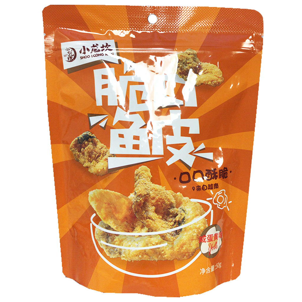 Xiao Long Kan Art Fish Crisps Salted Egg 50g ~ 小龙坎脆口魚皮咸蛋黃味 50g