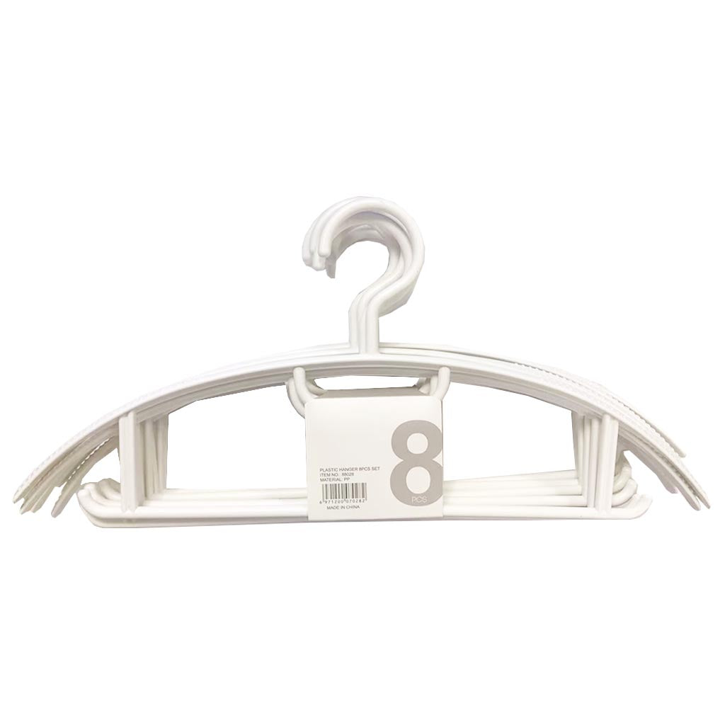 Plastic Non-Slip Hangers 8 Pack Set ~ 防滑衣架8只装