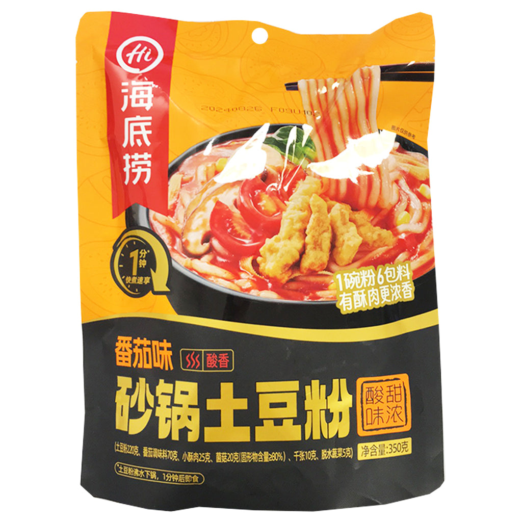 Haidilao Potato Noodle Tomato 350g ~ 海底捞砂锅土豆粉番茄味 350g