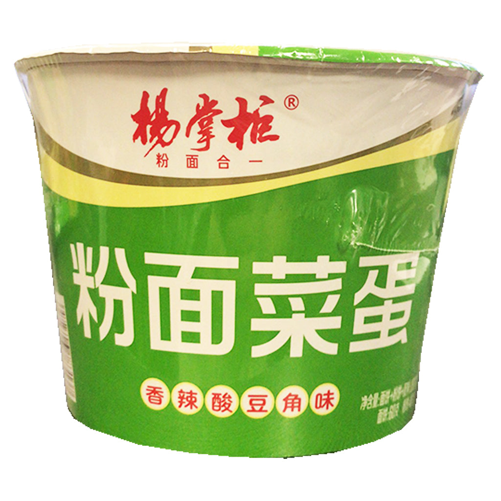 YangZhangGui Bowl Noodle Pickled Bean 192g ~ 楊掌柜粉麵菜蛋碗香辣酸豆角味 192g