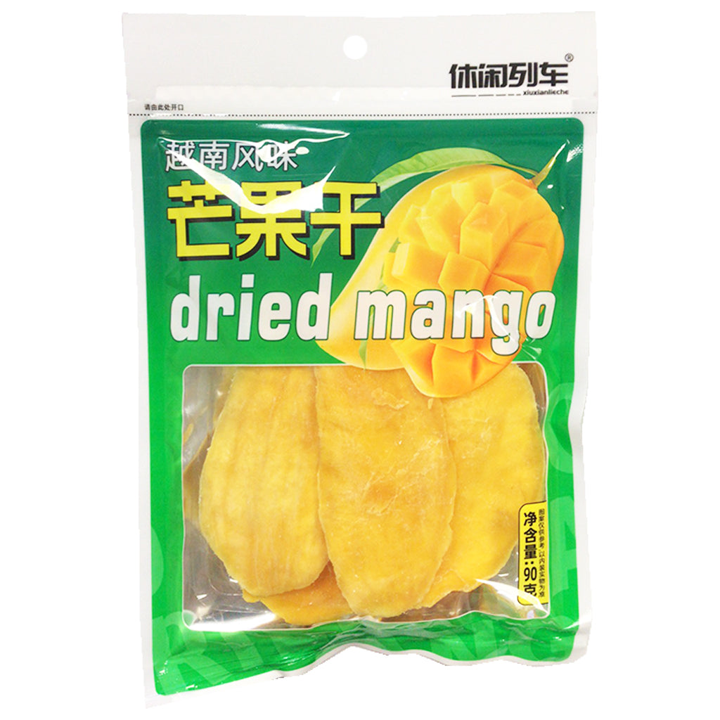 XiuXianLieChe Vietnamese Dried Mango 90g ~ 休闲列车越南风味芒果干 90g