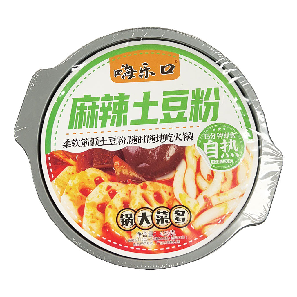 Hai Le Kou Self Heating Spicy Potato Vermicelli 420g ~ 嗨乐口 麻辣土豆粉 自热火锅 420g
