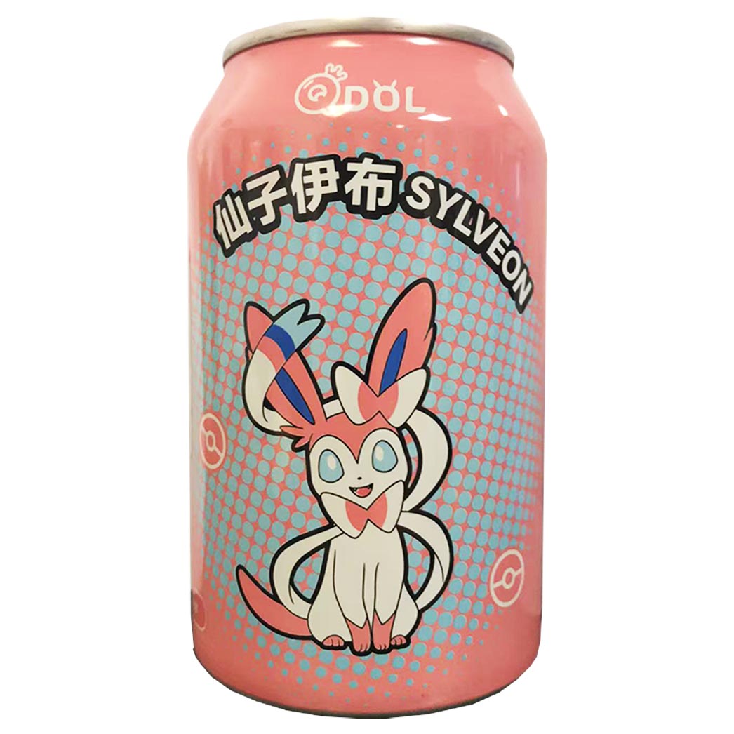 QDOL Pokemon Soda Water Sakura Plum 330ml ~ QDOL宝可夢樱之梅风味气泡水 330ml