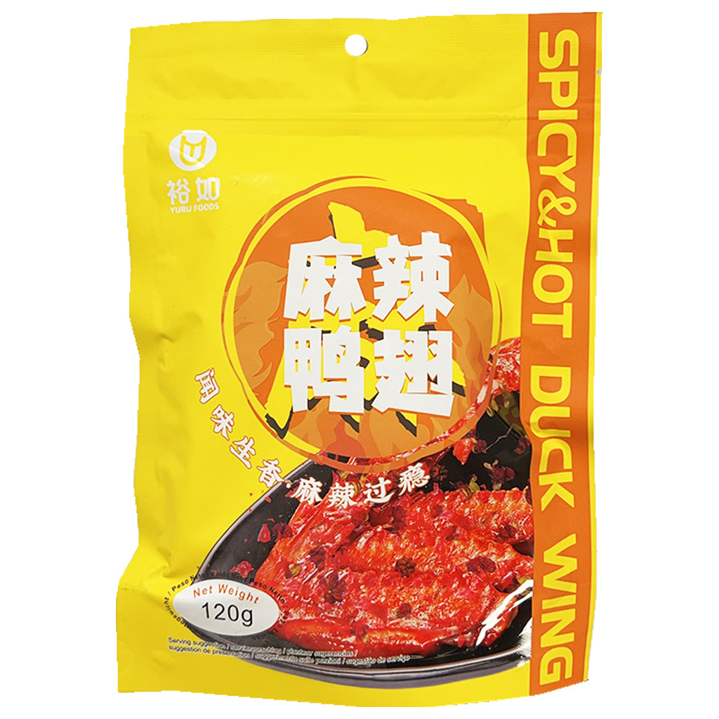YuruFoods Spicy and Hot Duck Wings 120g ~ 裕如麻辣鸭翅 120g