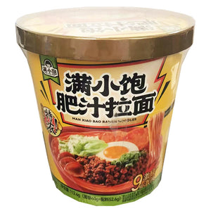 Man Xiao Bao Fatty Sauce Ramen Cup 112.6g ~ 满小饱肥汁拉面桶装 112.6g