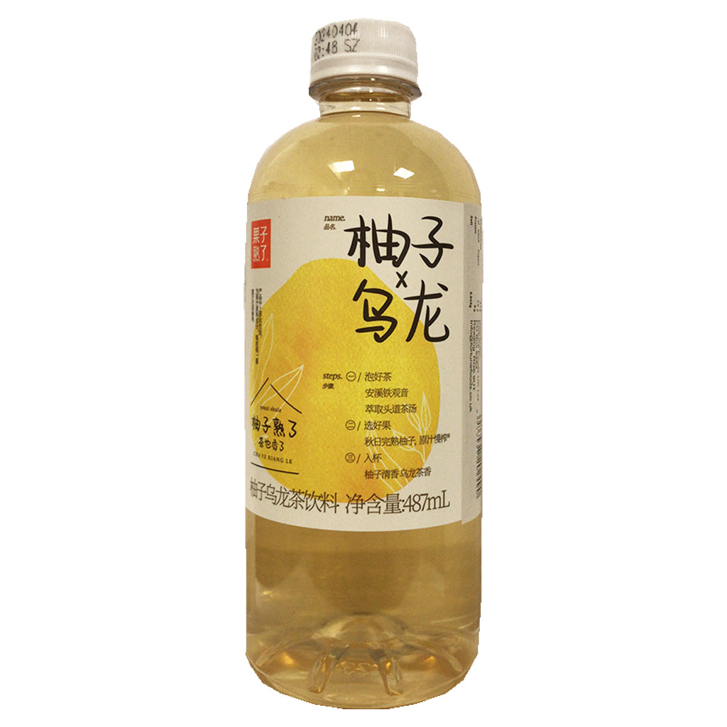 Guozishule Grapefruit Oolong Tea 487ml ~ 果子熟了柚子乌龙茶饮料 487ml