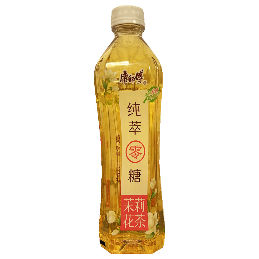 Master Kong Jasmine Tea Sugar Green Tea 500ml ~ 康师傅 茉莉花茶 零糖 500ml