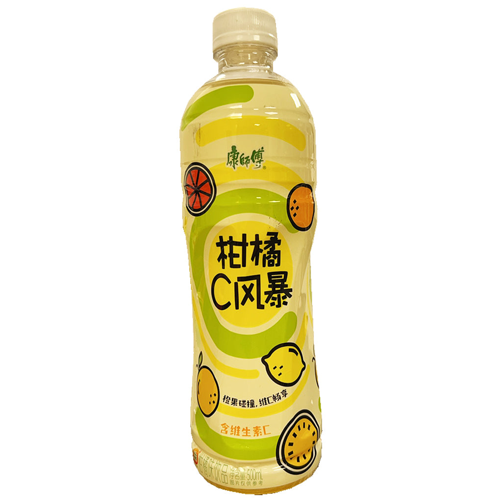 Master Kong Citrus Tea Drink 500ml ~ 康师傅柑橘C風暴 500ml