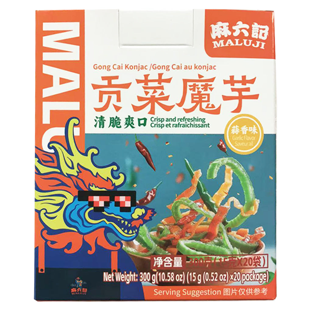 MaluJi Garlic Gong Cai Konjac 300g ~ 麻六记贡菜魔芋蒜香味 300g