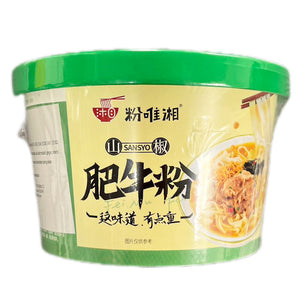 Fen Wei Xiang Chilli Beef Soup Vermicelli 115g ~ 粉唯湘山椒肥牛粉桶装 115g