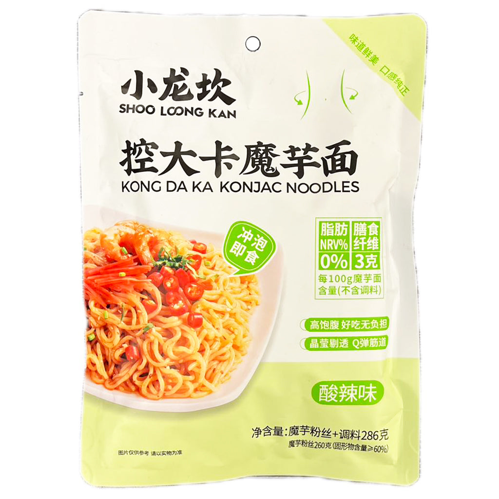 Xiao Long Kan Konjac Noodle Sour Spicy 286g ~ 小龙坎控大卡魔芋麵酸