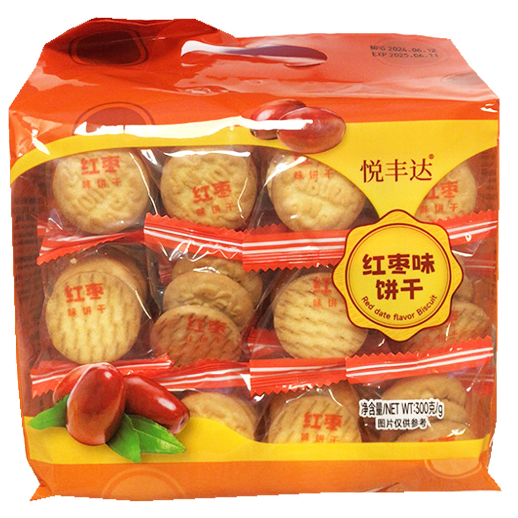 YueFengDa Red Date Biscuit 300g ~ 悅豐達紅棗味餅乾 300g