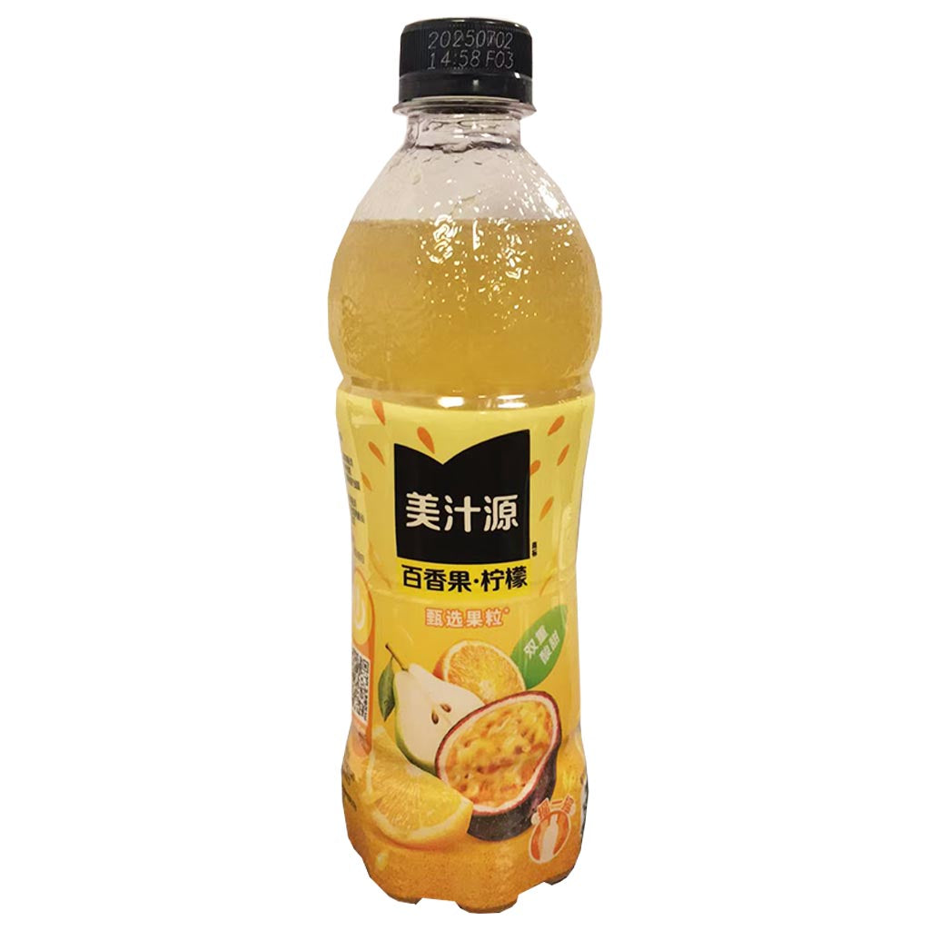 Mei Zhi Yuan Passion Fruit Lemon Juice 450ml ~ 美汁源百香果柠檬风味复合果汁饮料 450ml
