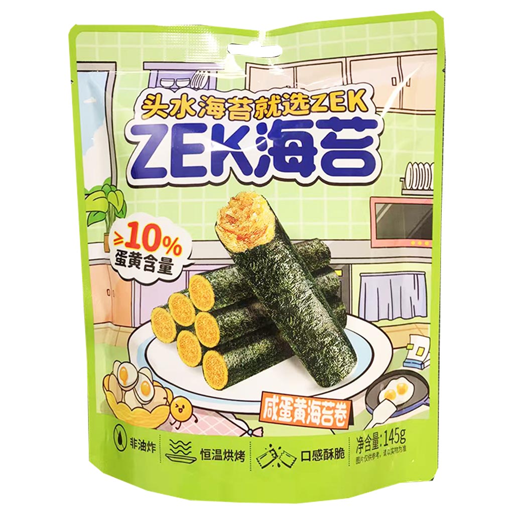 Zek Seaweed Roll Salted Egg Yolk 145g ~ ZEK咸蛋黄海苔卷 145g