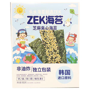 Zek Sandwiched Seaweed Sesame 60g ~ ZEK每日夹心海苔芝麻味 60g
