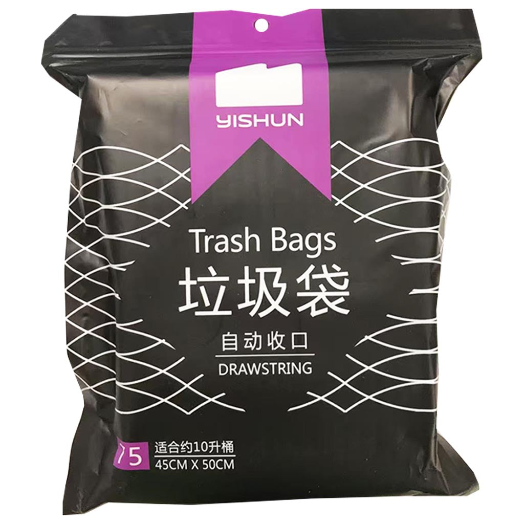 Strong Black Garbage Bags Rolls ~ 加厚免撕抽绳垃圾袋