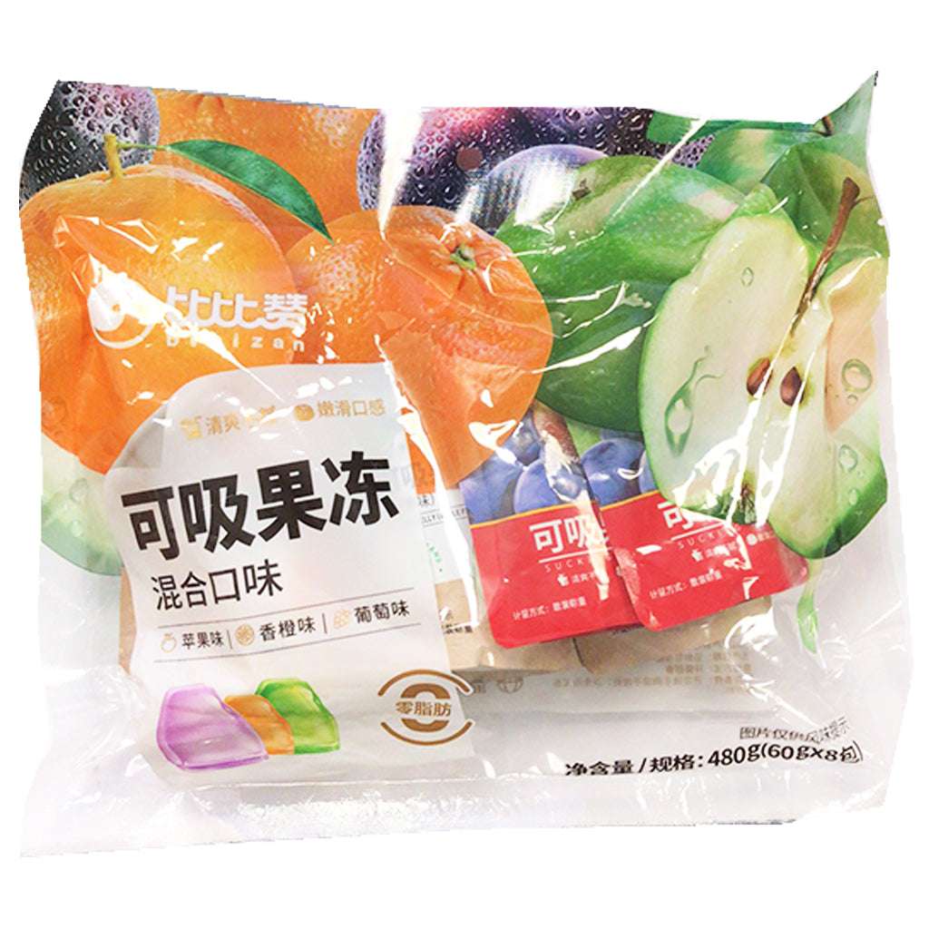 Bi Bi Zan Suck Jelly Mix 480g ~ 比比赞可吸果冻混合味 480g