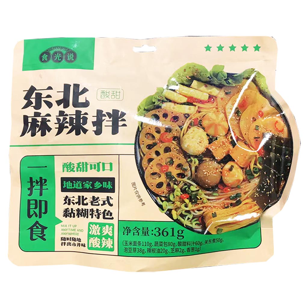 ShiGuangShuo Spicy Sour Noodle Vegetable 363g ~ 食光说食光说东北麻辣拌抚顺酸甜味 363g