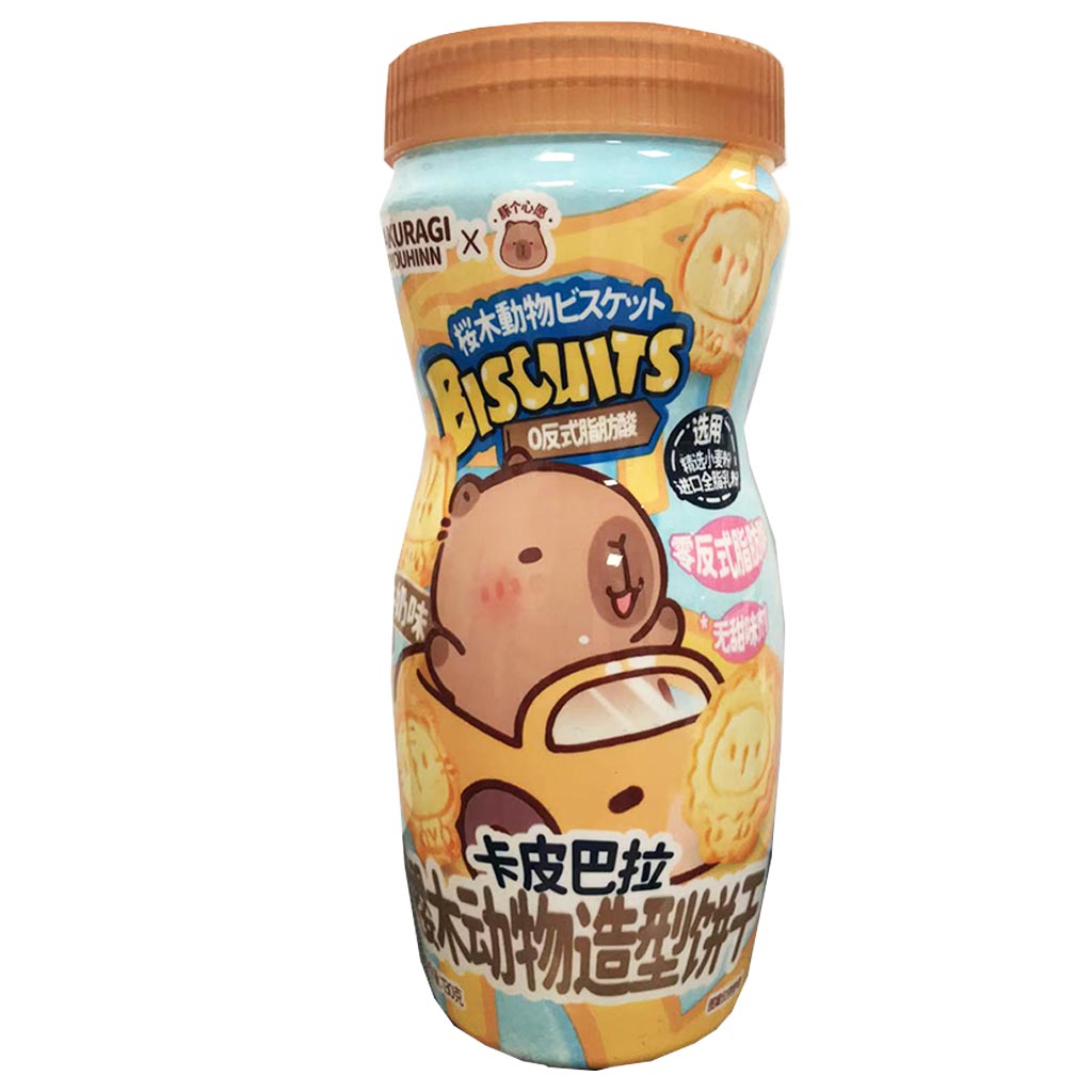 SakuragiRyouhin Animal Biscuits Milk 130g ~ 卡皮巴拉動物餅乾牛奶 130g