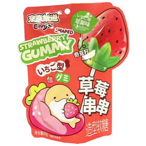 JingJingLeDao Strawberry Dango Gummy 32g ~ 京京乐道丸子串串造型软糖草莓 32g