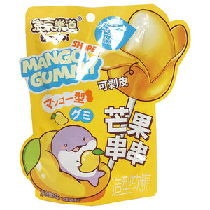 JingJingLeDao Mango Flavour Gummy 60g ~ 京京乐道芒果串串造型软糖 60g
