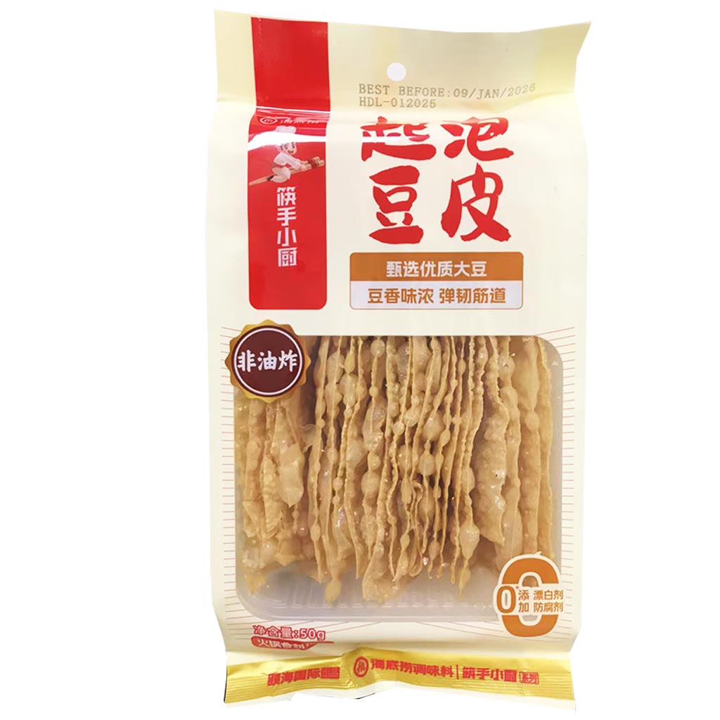 Haidilao Puffed Tofu Skin 50g ~ 海底撈起泡豆皮 50g