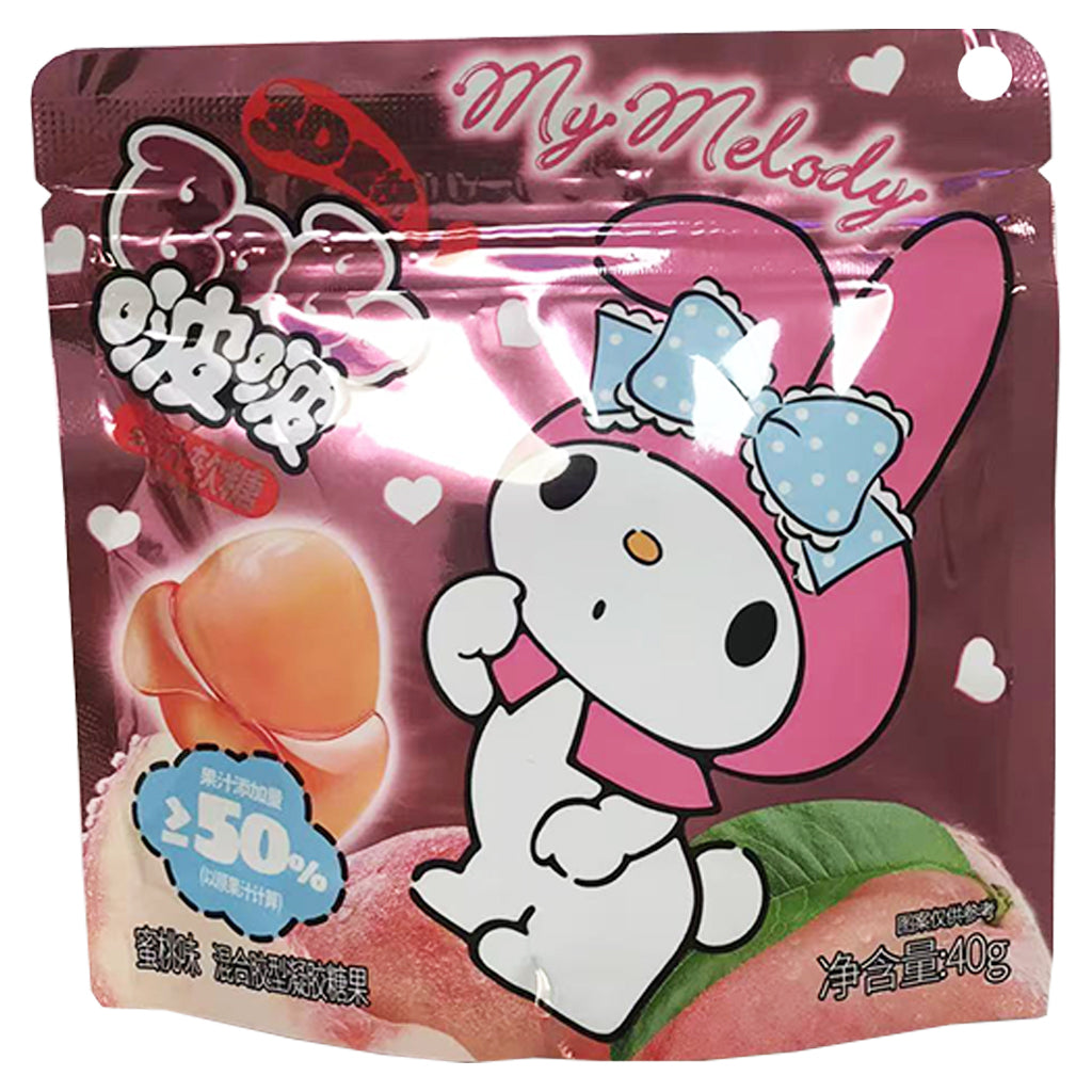 Melody Candy Peach 40g ~ 米露迪果汁软糖蜜桃味 40g