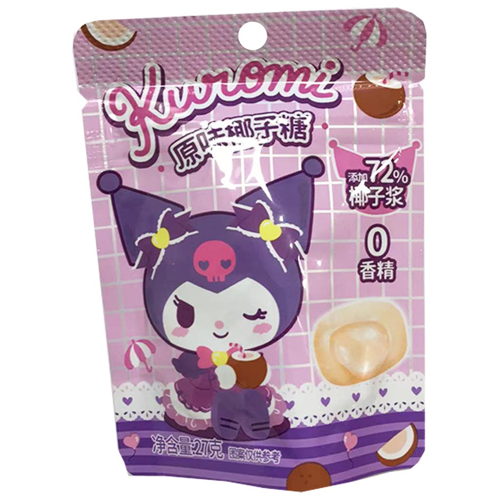 Kuromi Coconut Candy 27g ~ 库洛米原味椰子糖 27g
