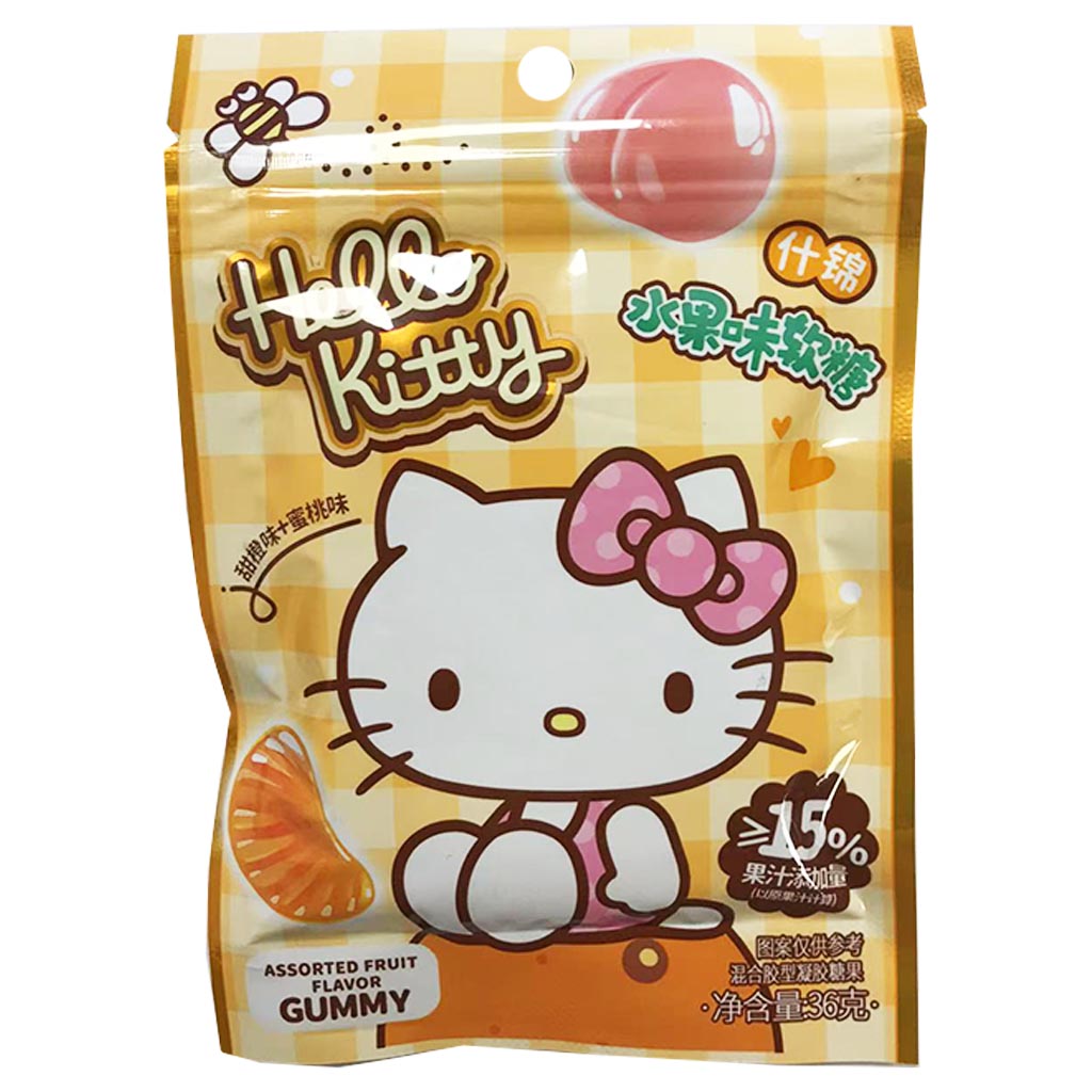 Hello Kitty Assorted Fruit Gummy 36g ~ 凯蒂貓什锦水果味软糖 36g