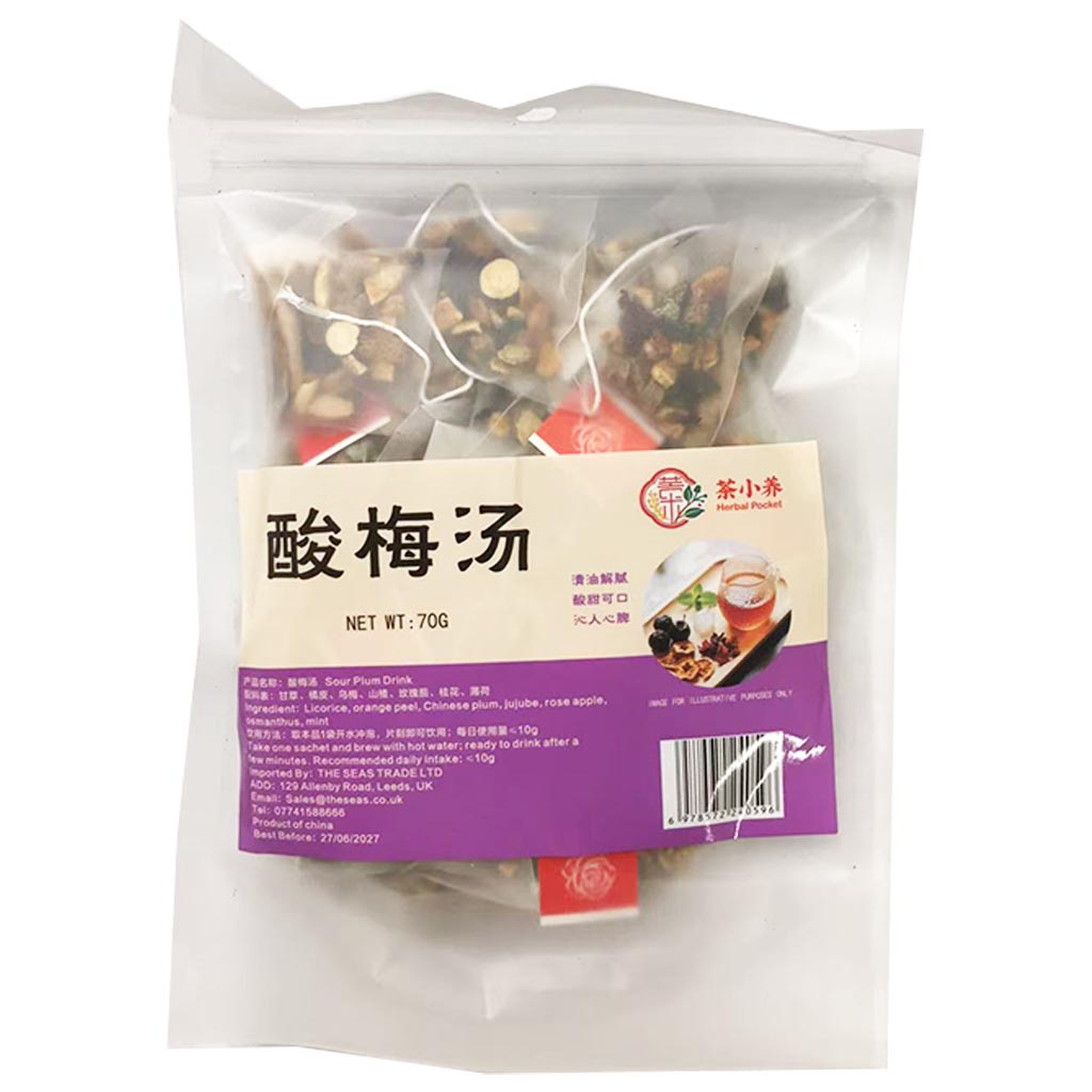 Herbal Pocket Sour Plum Drink 70g ~ 茶小养养生茶包酸梅汤 70g