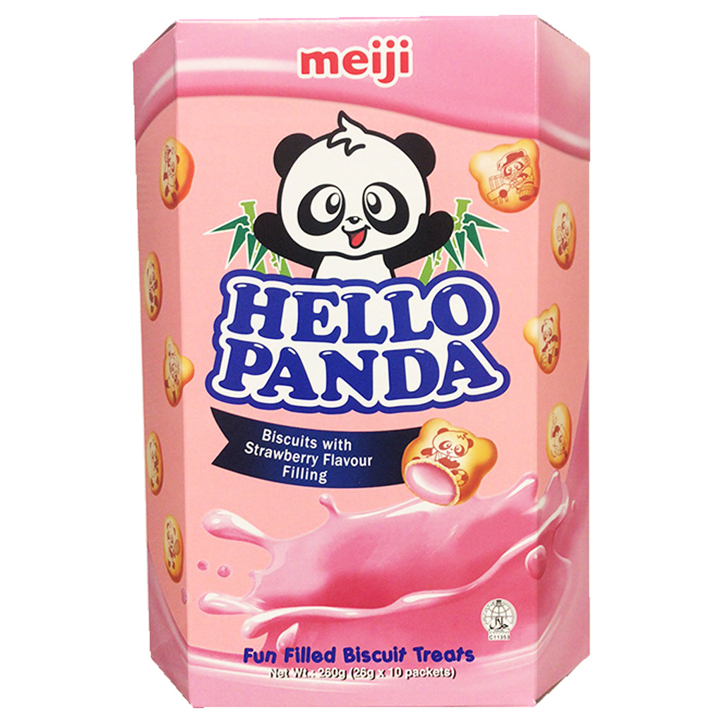 Meji Hello Panda Strawberry Flavour Biscuits 260g ~ 明治草莓味 大盒装 260g