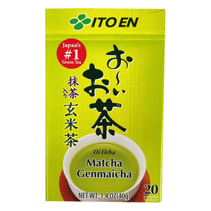 Itoen Matcha Genmaicha Tea Bag 40g ~ Itoen抹茶玄米茶包 40g