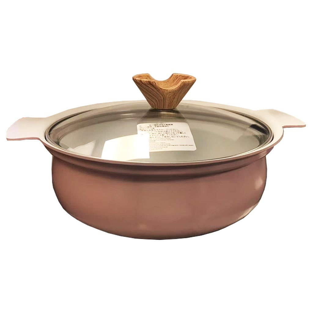 Pink Stock Pot with Lid ~ 玻璃盖粉土锅