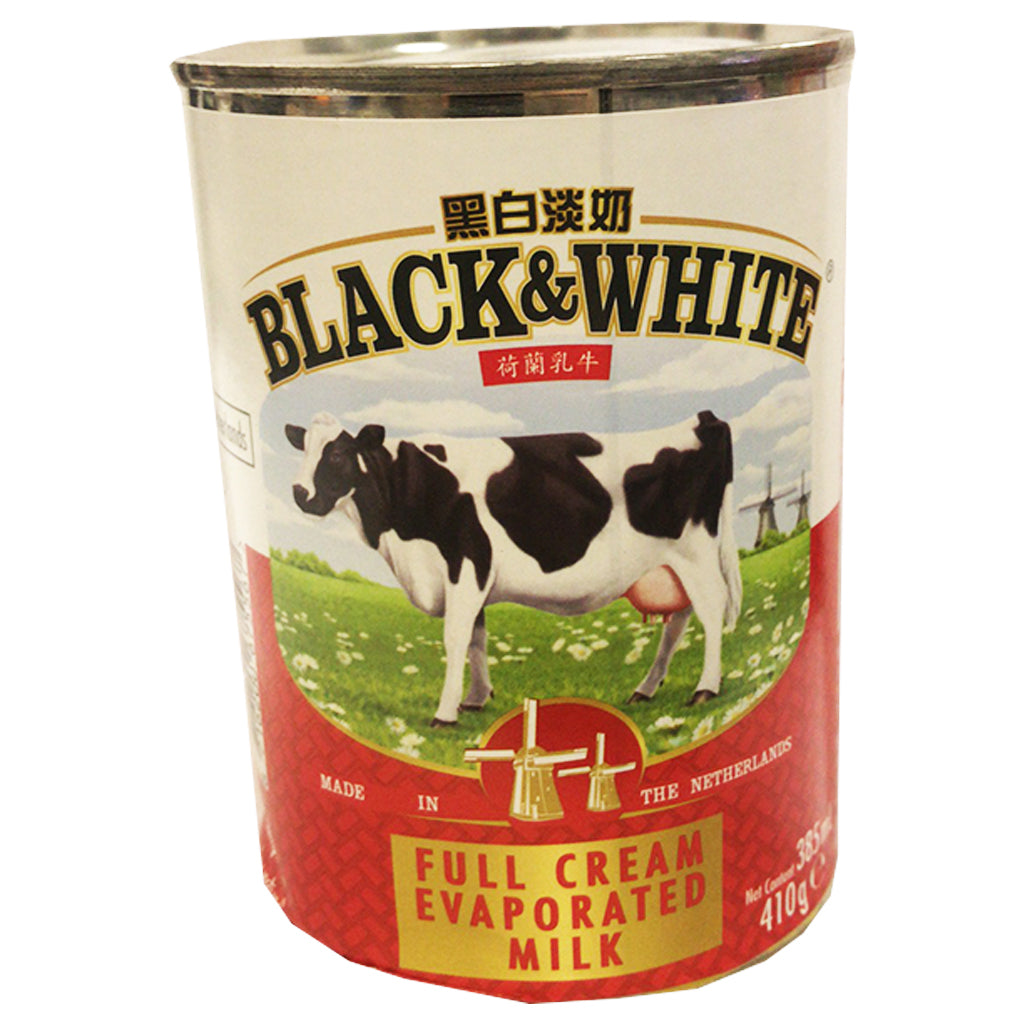 Black White Evaporated Milk 410g ~ 黑白牌 淡奶 410g