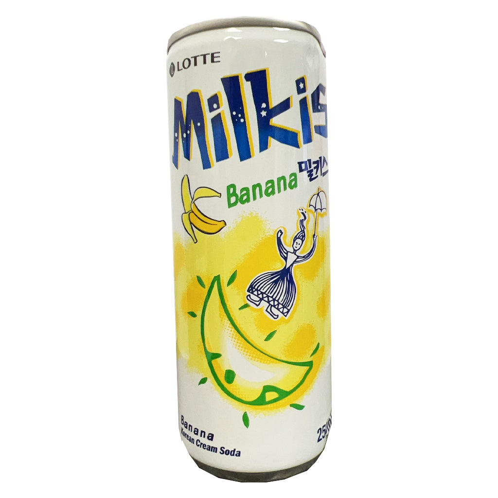 Lotte Milkis Banana 250ml ~ 樂天牛奶汽水香蕉味 250ml