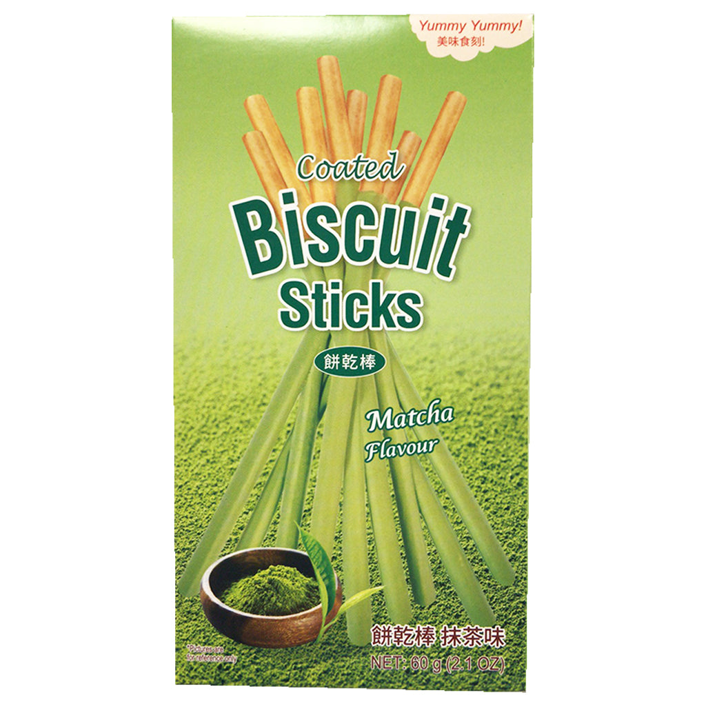 Coated Biscuit Stick Matcha 60g ~ 饼乾棒抹茶味 60g