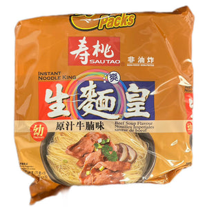Sau Tao Noodle King Beef Soup 350g ~ 壽桃牌生麵王原汁牛腩味 350g