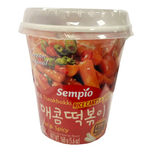 Sempio Spicy & Hot Toppoki Rice Cake Cup 160g ~ Sempio即食辣味炒年糕杯 160g