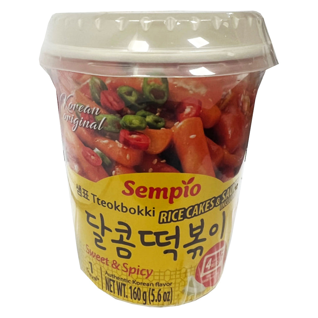 Sempio Sweet & Hot Toppoki Rice Cake Cup 160g ~ Sempio即食甜辣味炒年糕杯 160g