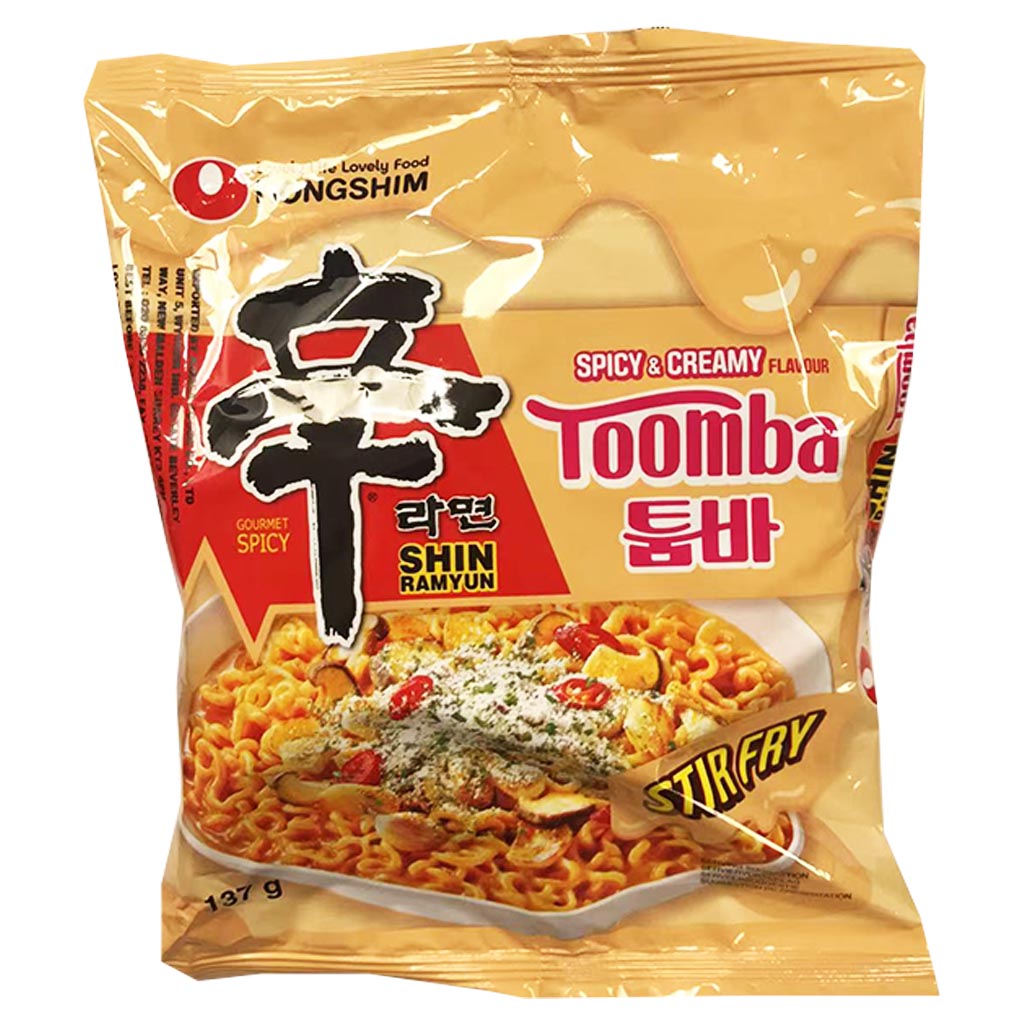 Toomba Ramyun Nongshim Shin Ramyun Toomba Stir Fry 137g ~ 农心辛拉麵辣奶油起司拌麵 137g