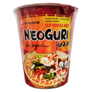 Nongshim Neoguri Cup Spicy Seafood Cup Noodle Soup 62g ~ 农心 海鲜辣味面 62g