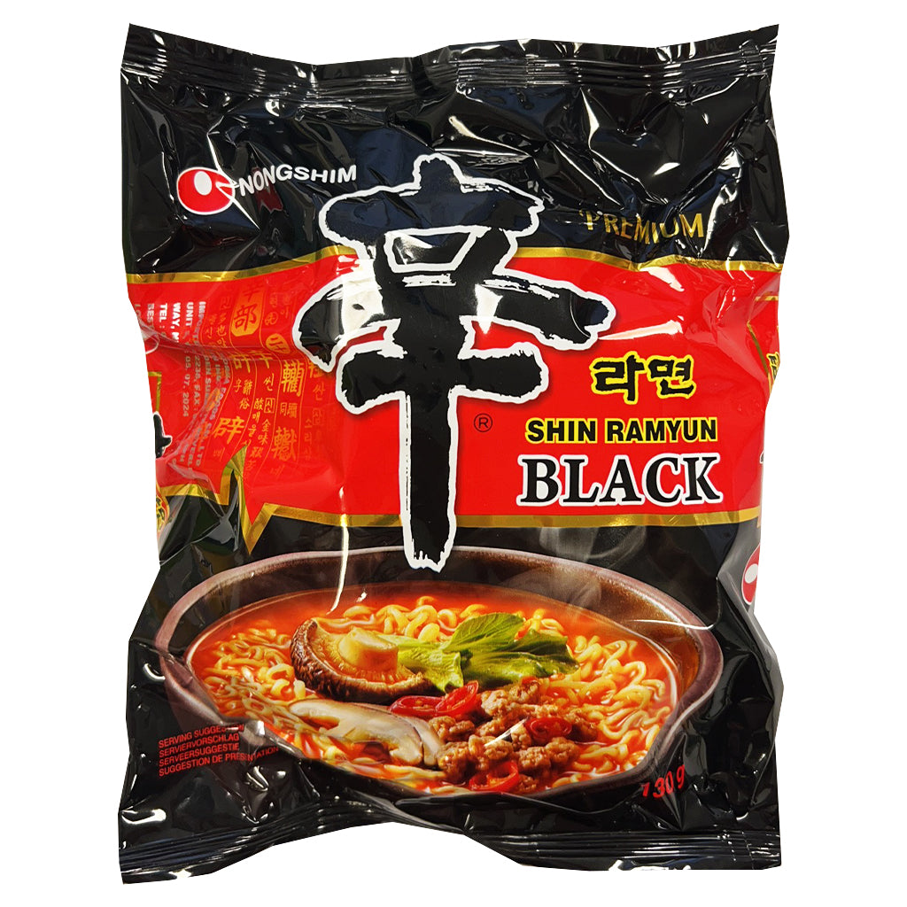 Nongshim Shin Ramyun Noodle Black 130g ~ 龙心辛拉麵黑 130g