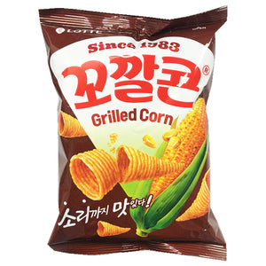 Lotte Kokal Corn Snack Grilled Corn 67g ~ Lotte 金三角 玉米饼碳烧味 67g