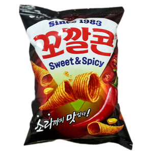 Kokal Corn Snack Spicy Sweet 67g ~ 樂天脆脆角甜辣 67g