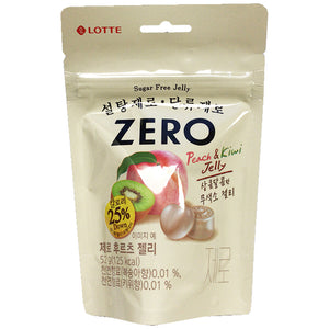 Lotte Sugar Free Jelly Peach Kiwi 52g ~ 樂天桃奇异果味零糖啫喱 52g